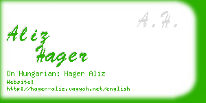 aliz hager business card